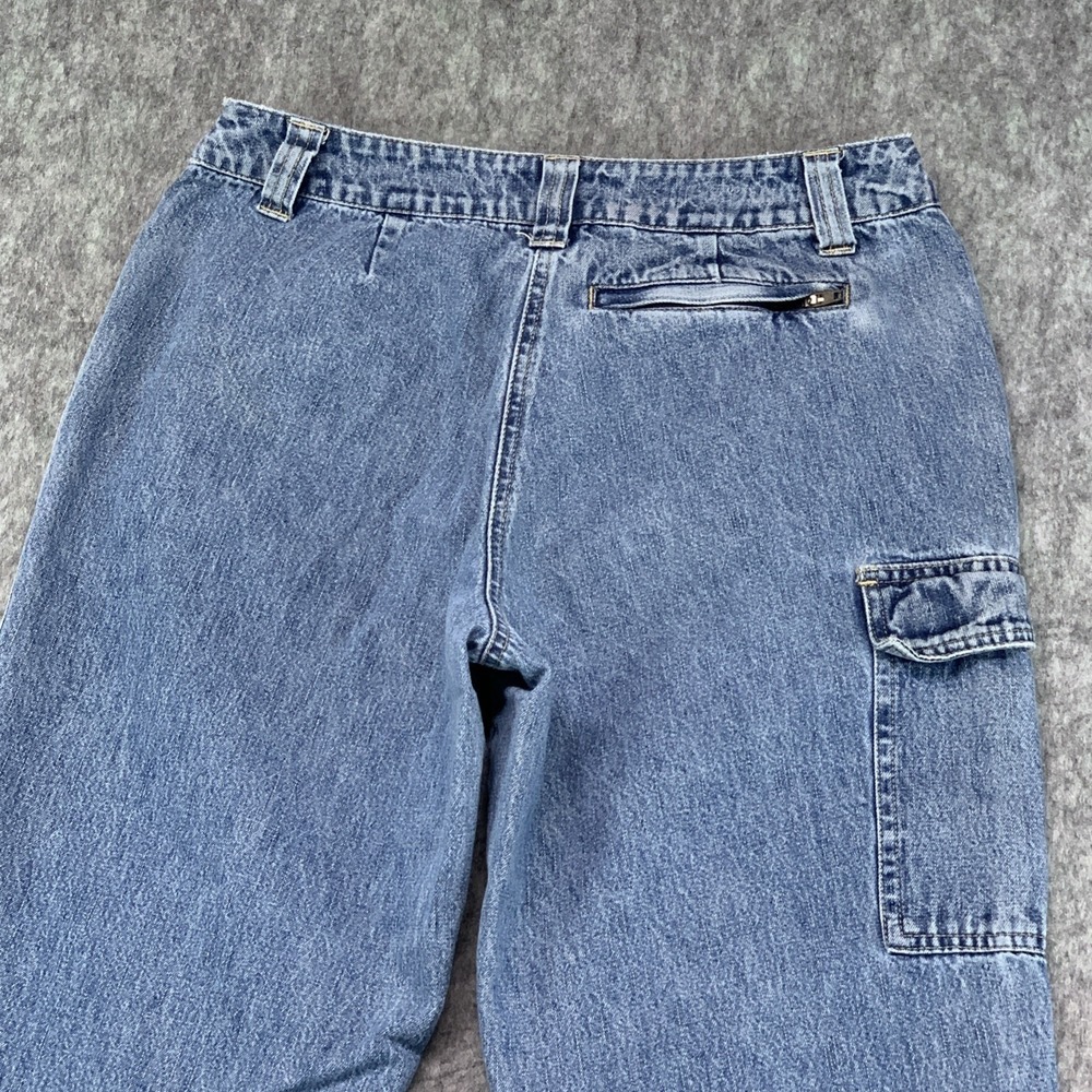 VTG Y2K NY JEANS Women's Baggy Carpenter Articulated Leg 100% Cotton - Size 4 - Picture 4 of 15